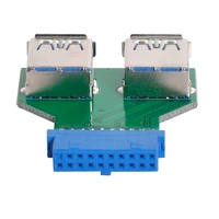 motherboard 2019 pin box header slot to dual usb 3 0 a type female adapter pcba