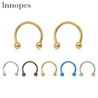 Кольцо для носа, перегородка, змея, серьги-гвоздики для пирсинга ушной раковины, живота, серьги-гвоздики, женские и мужские ювелирные изделия для пирсинга тела 2021