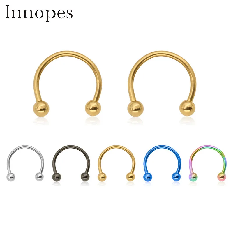 Модное кольцо innope в форме подковы для носа и кольца перегородки украшение