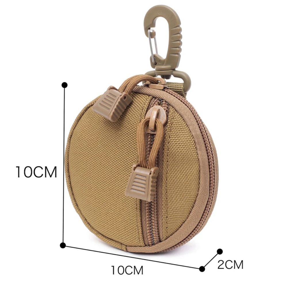 

Nylon Multifunctional Waist Bag Waterproof Belt Hanging Hook Money Coin Handbag with Two Pockets Outdoor Accessories