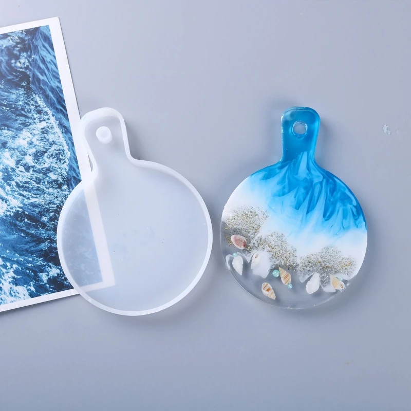 DIY Coaster Plate Casting Silicone Mould Crafts Jewelry Making Tool Serving Board Tray Crystal Epoxy Resin Mold | Украшения и