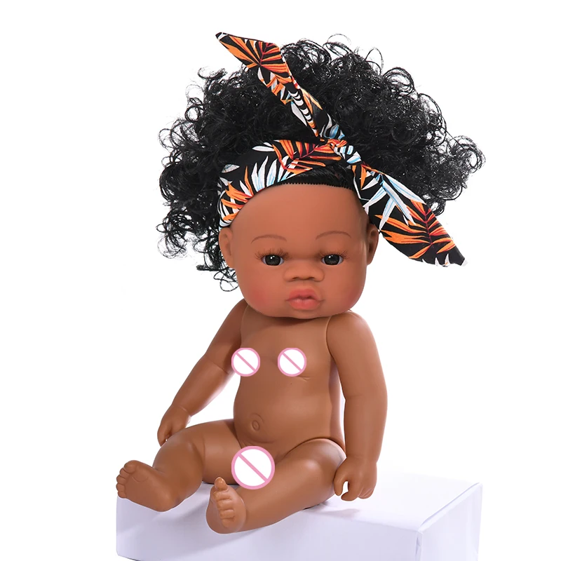 35 см летняя Кукла Reborn Bebe в африканском стиле черная кукла Waterprof детские куклы