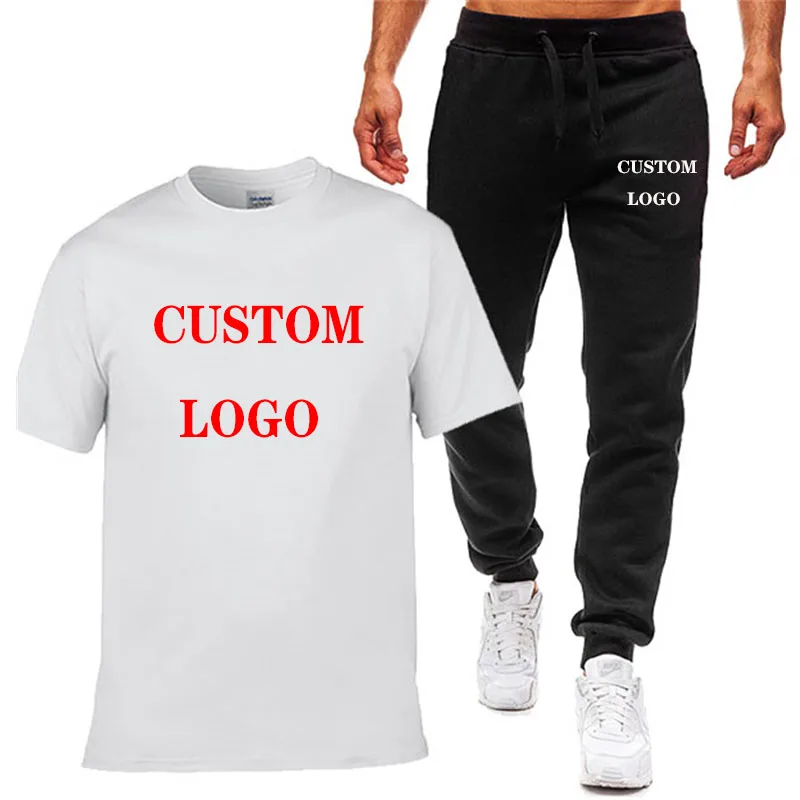 2021 модный мужской спортивный костюм с индивидуальным логотипом комплект из двух