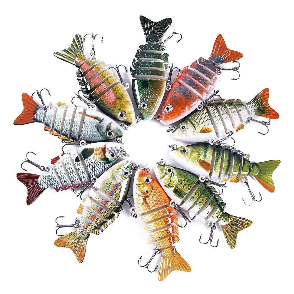 

8cm 13g Sinking Wobblers Fishing Lure Wobbler Parts Relax Multi Jointed Swimbait 6Segment Hard Bait Making Casting Lure Carp
