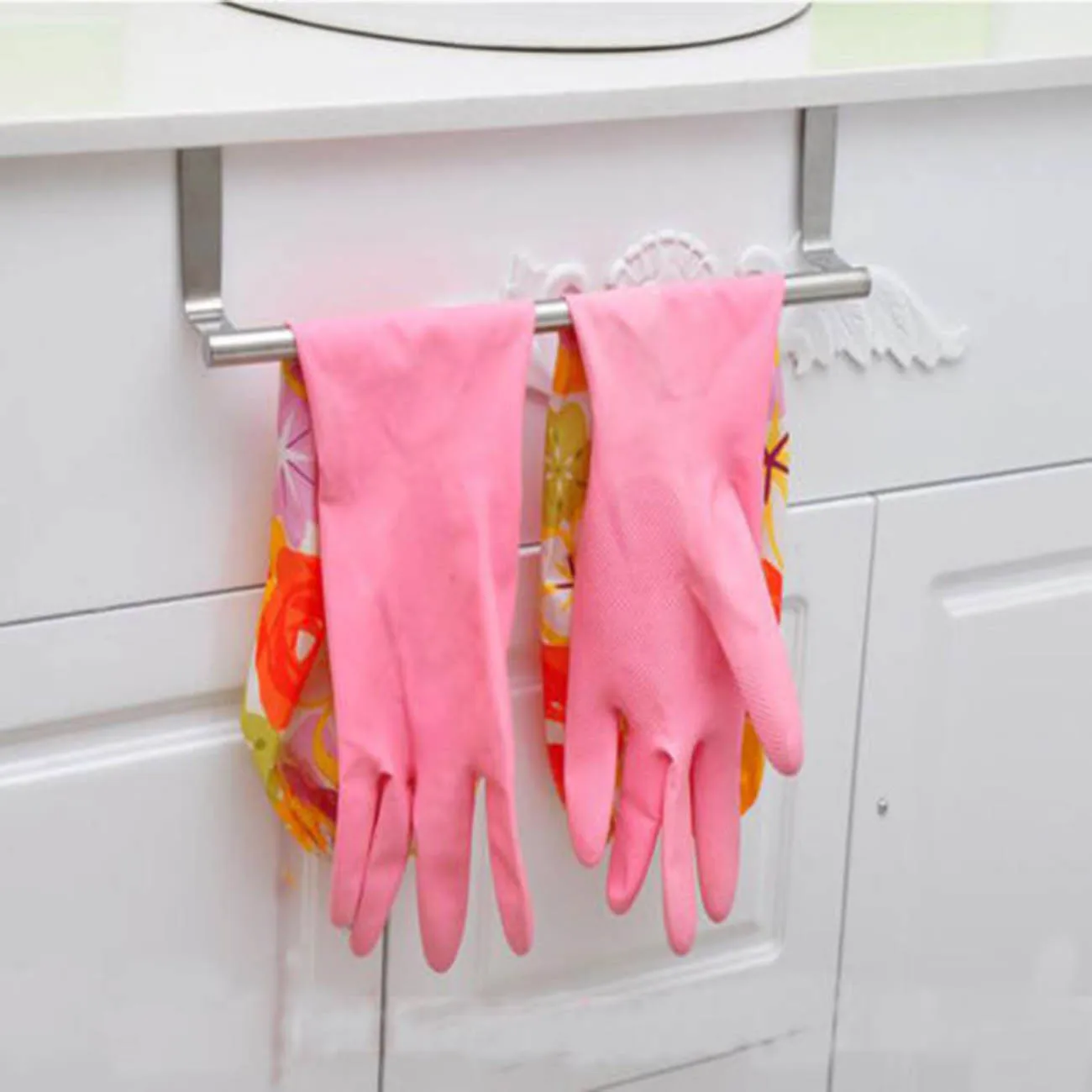 

Stainless Steel Towel Rack Bathroom Towel Holder Stand Kitchen Cabinet Door Hanging Organizer Shelf Wall Mounted Storage Holders