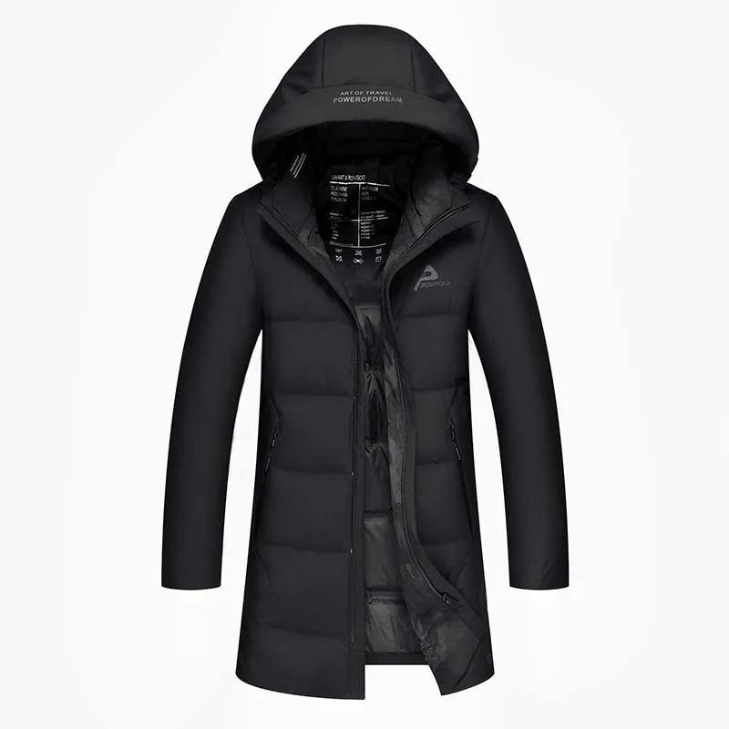 2019 Зимний пуховик для мужчин белый утиный пух наполнитель пуховое пальто с