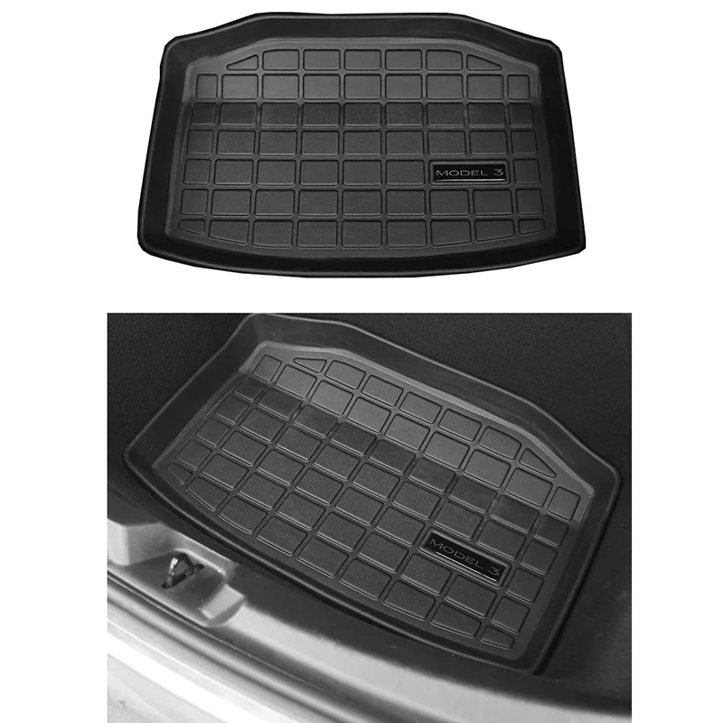 

Car Trunk Mat Storage Mat Cargo Tray Trunk Waterproof Protective Pads Compatible for Tesla Model 3 (Rear Trunk Storage Mat)
