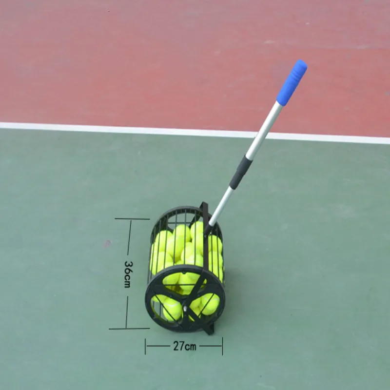 

Height Adjustable Tennis Balls Retriever 55 Capacity Basket Stainless Steel Tennis Ball Pick Up Hopper Picking MachineTennis