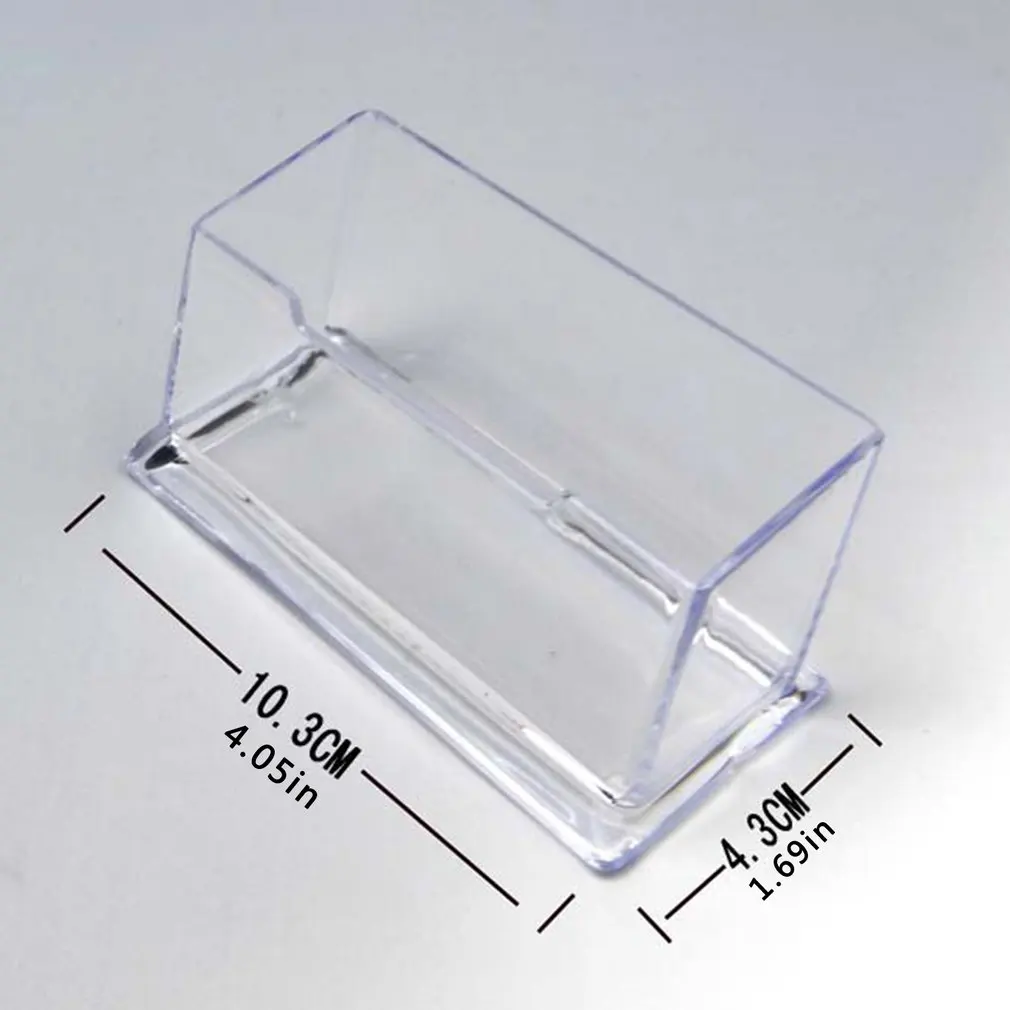 

Plastic Business Card Box Transparent Office Supplies High-capacity Plastic Business Card Box Desktop Card Holder