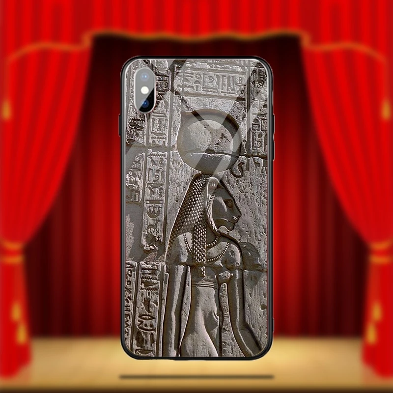 Eye of Horus Ancient Egypt Pyramids - защитные стекла и чехлы для телефонов с изображением древнеегипетских пирамид и глаза Хоруса для iPhone X, XR, XS, 11 Pro Max, 10, 7, 6, 6s, 8 Plus.