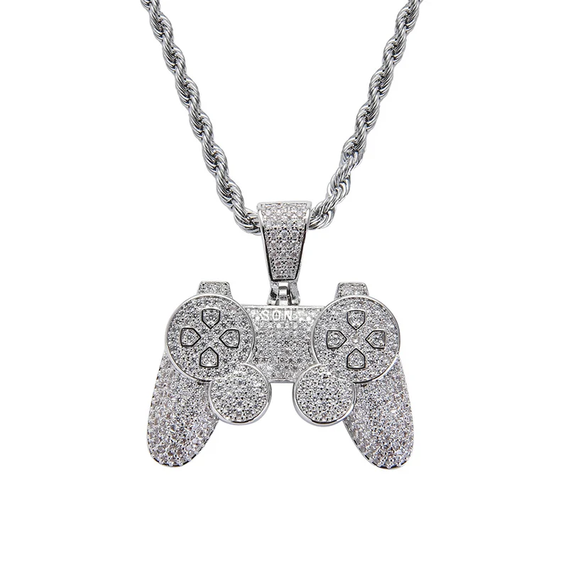 Ожерелье мужское в стиле хип-хоп с фианитами класса ААА | Украшения и аксессуары