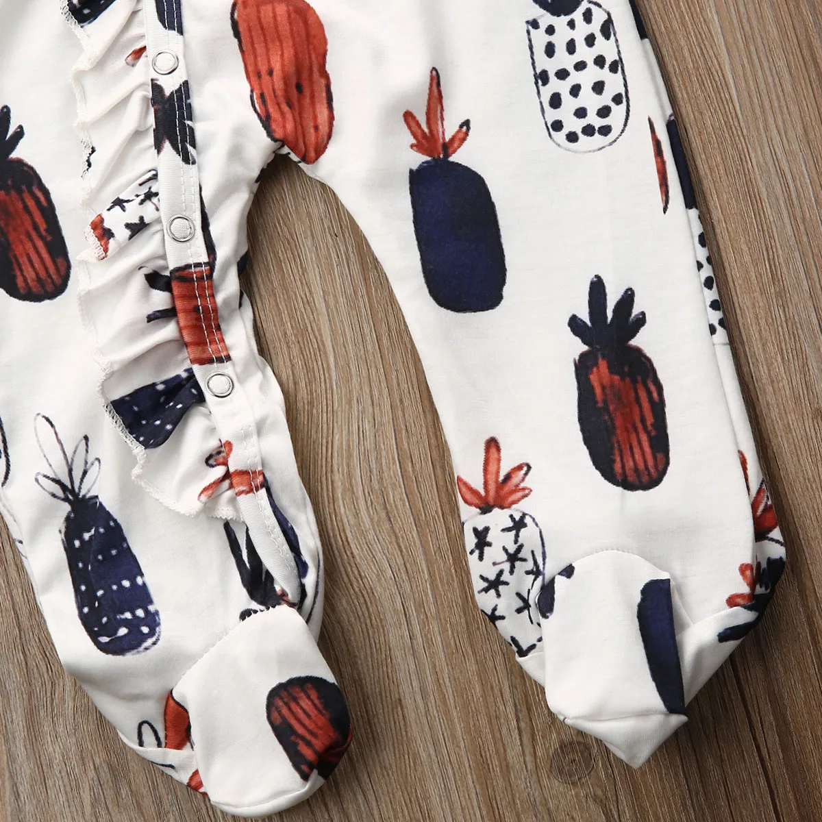 

0-18M Infant Baby Girls Kids Pineapple Romper Headband One-piece Clothes Tops