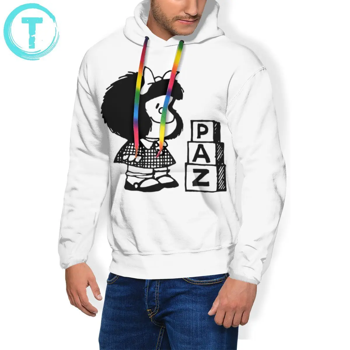 

Mafalda Hoodie Mafalda Hoodies XXL Polyester Pullover Hoodie Loose Purple Winter Long Popular Men Hoodies