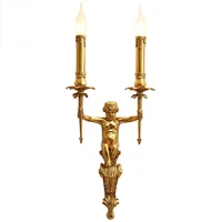 brass or copper wall lamp hand made chandelier in lost wax with french style of classic light
