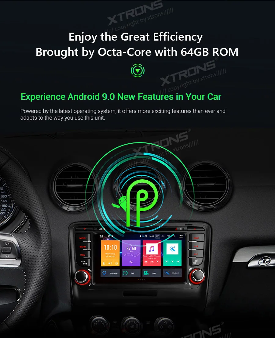 XTRONS Android 9,0 PX5 Octa Core gps навигации автомобильное радио DVD плеер OBD для Audi TT MK2 8J 2006 2007 2008 2009 2010 2011 2012