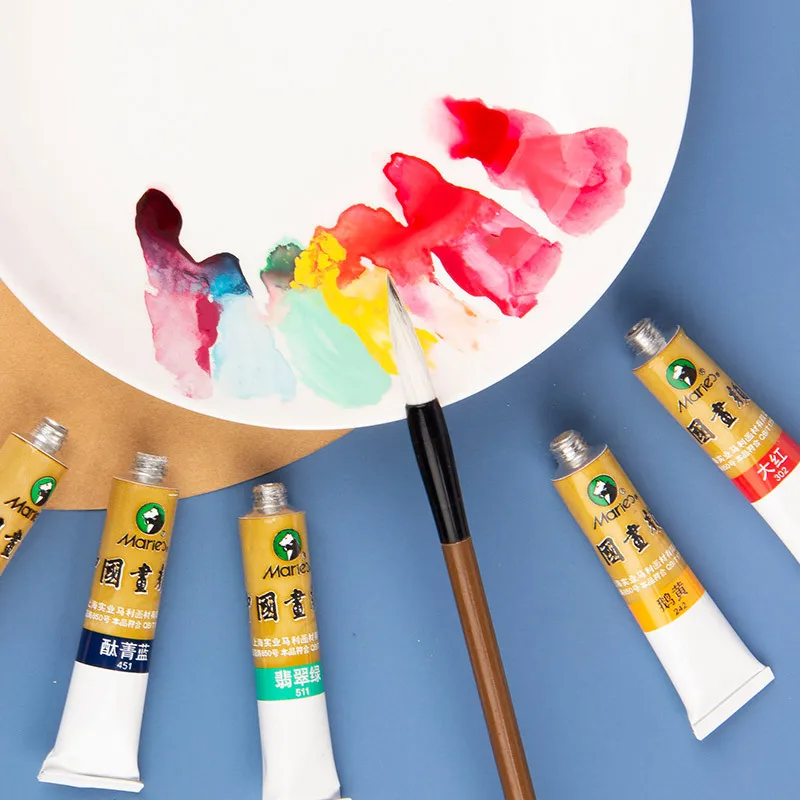 12 цветный Профессиональный пигмент для китайской живописи 24 цветная чернильная