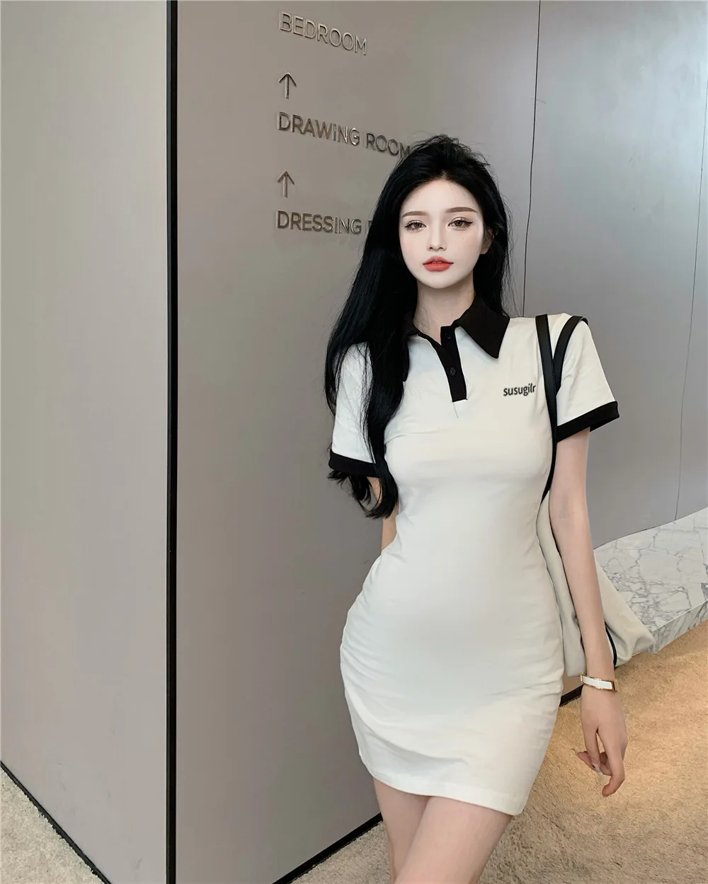 

2021 new fashion women's clothing Above Knee, Mini Turn-down Collar Summer dresses women women dress
