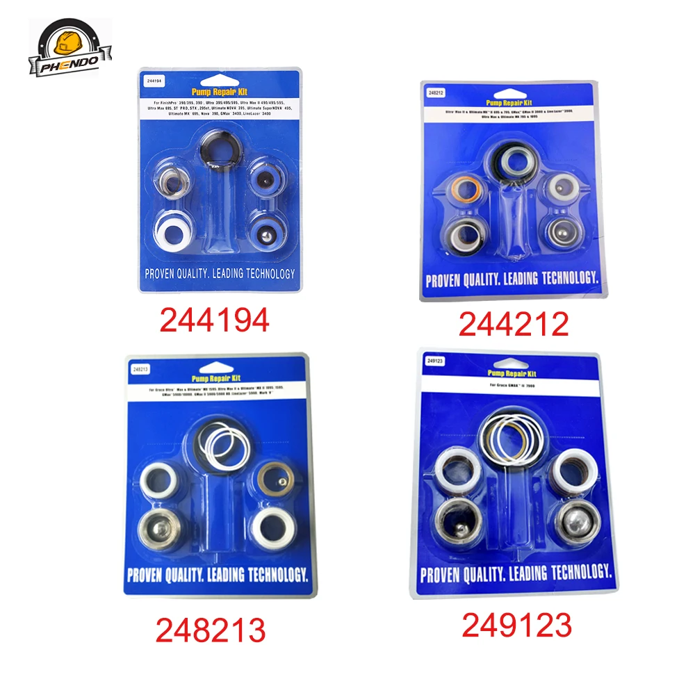 

Airless Sprayers Pump repair kit 244194/248212/248213/249123 pump Sealing ring fit GRC sprayer 390 695 795 1095 5900 7900