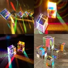 Новейший шестисторонний яркий светильник призмы, комбинированный кубическая призма, витражный луч, разделяющий призму, оптический экспериментальный инструмент