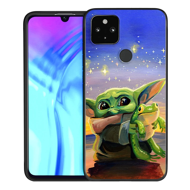 

Cute Baby Child Shockproof Cover for Google Pixel 5 4 4a XL 5G Black TPU Soft Phone Case