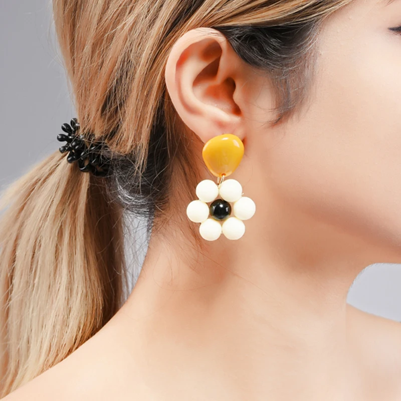 Женские акриловые серьги Wuli &amp baby 3 цвета в Корейском стиле | Украшения и