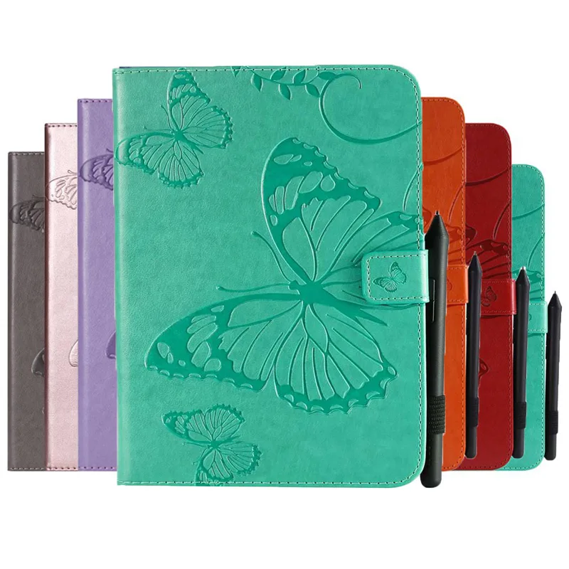 

3D Emboss Butterfly PU Leather Case For Samsung Galaxy Tab A7 Lite 8.7 2021 SM-T220 SM-T225 Cover With Card Slots Tablet Case