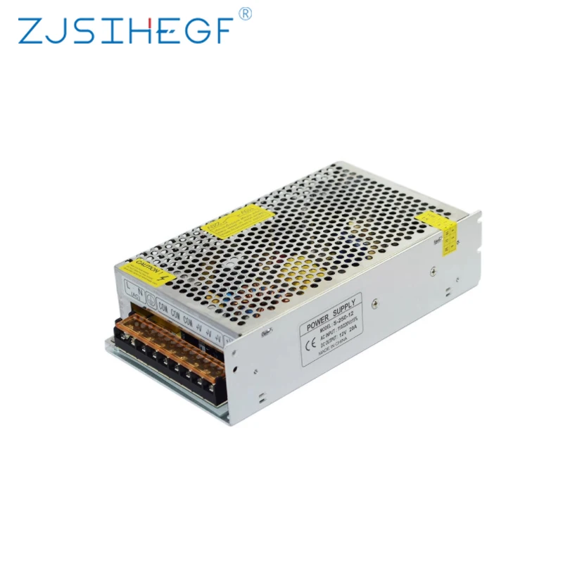 Импульсный источник питания для светодиодной ленты, один выход, 240 Вт, 250 Вт, SMPS, 12 В, 20 А, 24 В, 10 А