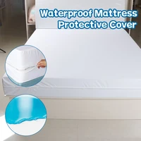 multiply sizes mattress protector waterproof soft comfortable zippered bed mattress pad cover breathable bed protective cover