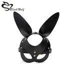 SM маски кролика с длинными ушами из искусственной кожи бондажные маски для женщин секс-игрушки сексуальный косплей Хэллоуин маскарадный костюм эротический