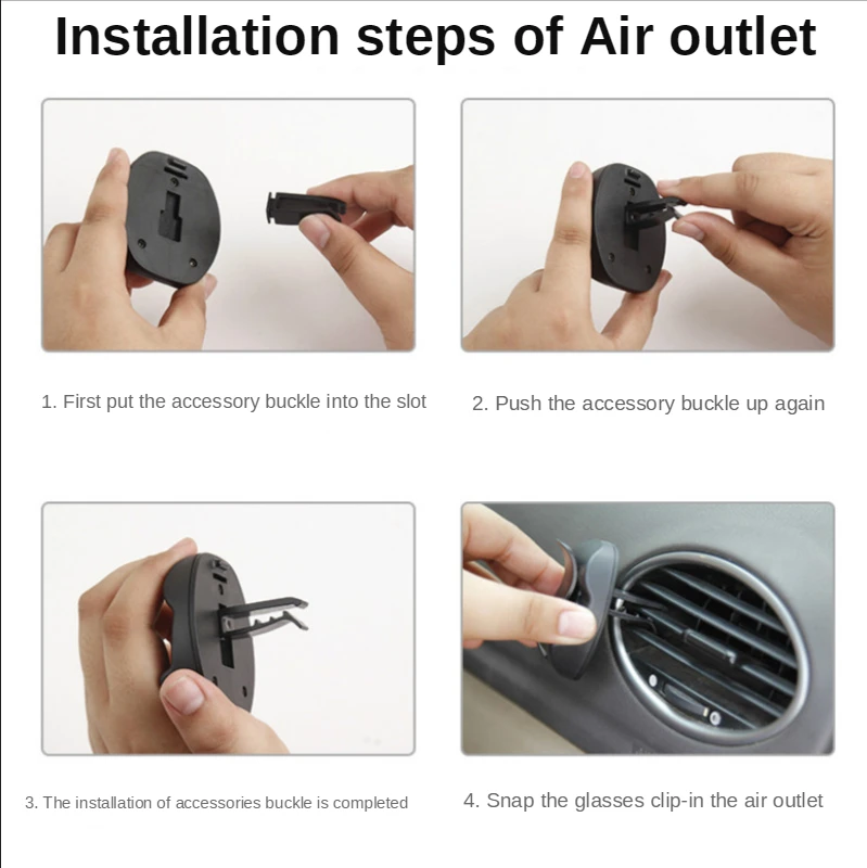 

Two-in-one Car Air Outlet Glasses Holder Car Interior Accessories Bill Holder Card Holder Sunglasses Storage Rack