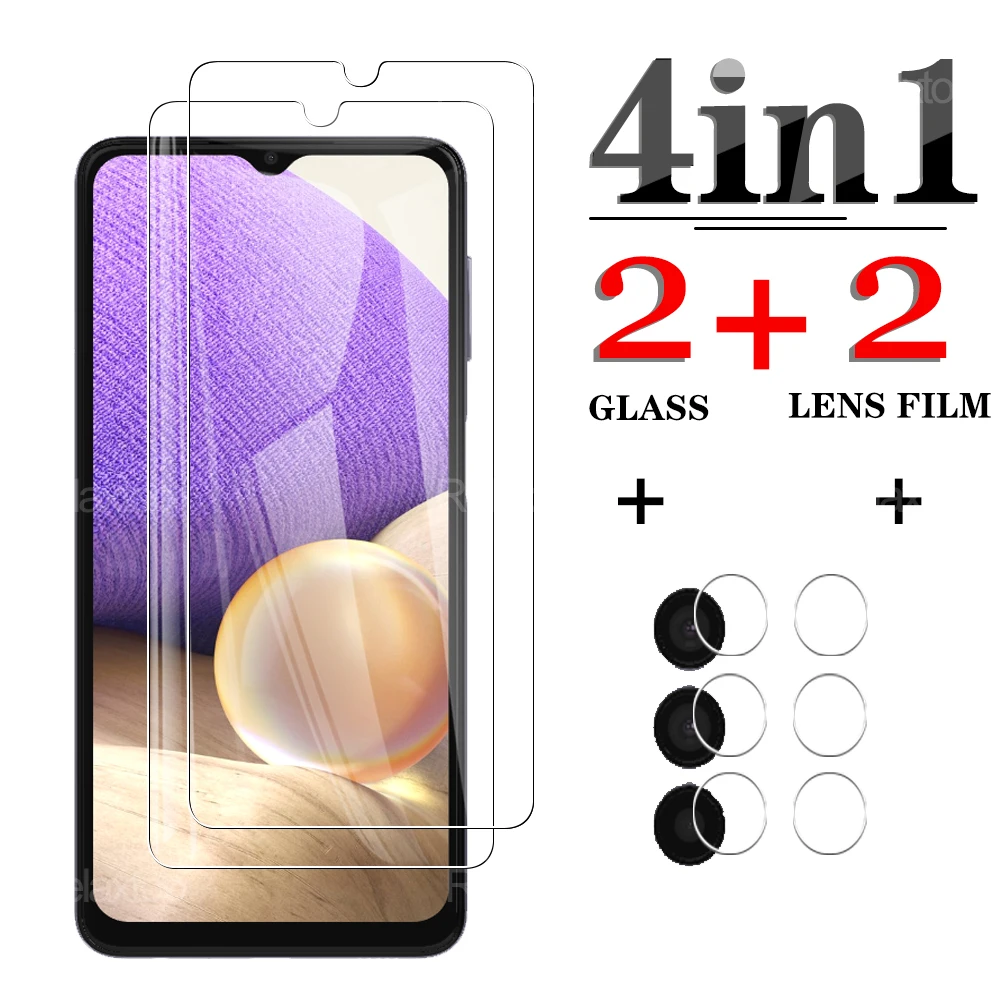 

4in1 Protective Glass For Samsung A32 A42 A12 A52 A72 Camera Screen Protector For Samsung a 32 4G RU A 12 02 02S 52 72 5G Film