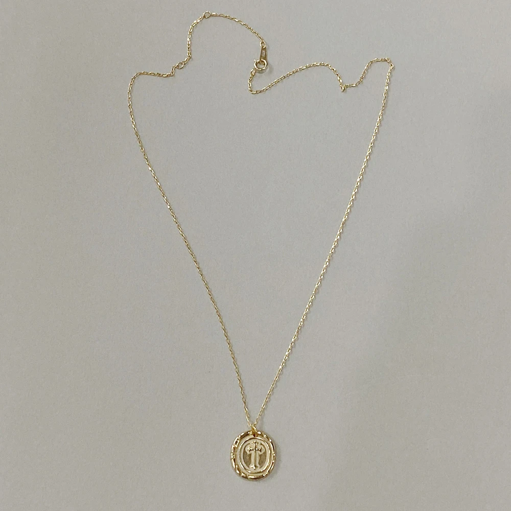 Религиозная Подвеска из чистого серебра 925 пробы золотой крест Иисус медаль