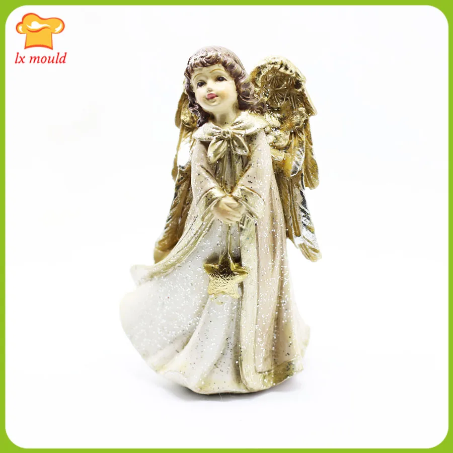 Силиконовая форма в виде ангела для девочек мягкая шоколадная глина мыло свеча