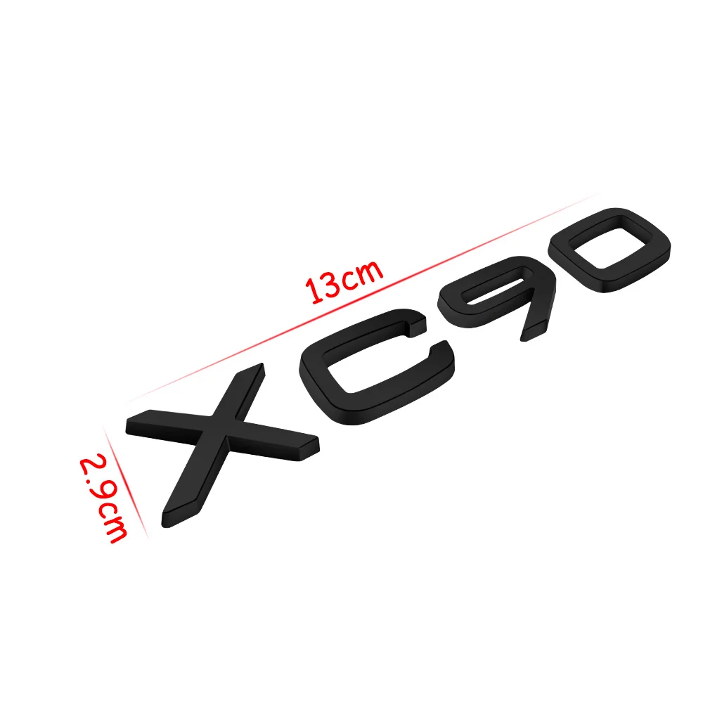 Наклейка XC90 XC60 черного и серебристого цвета с буквами логотипом 3D наклейки из