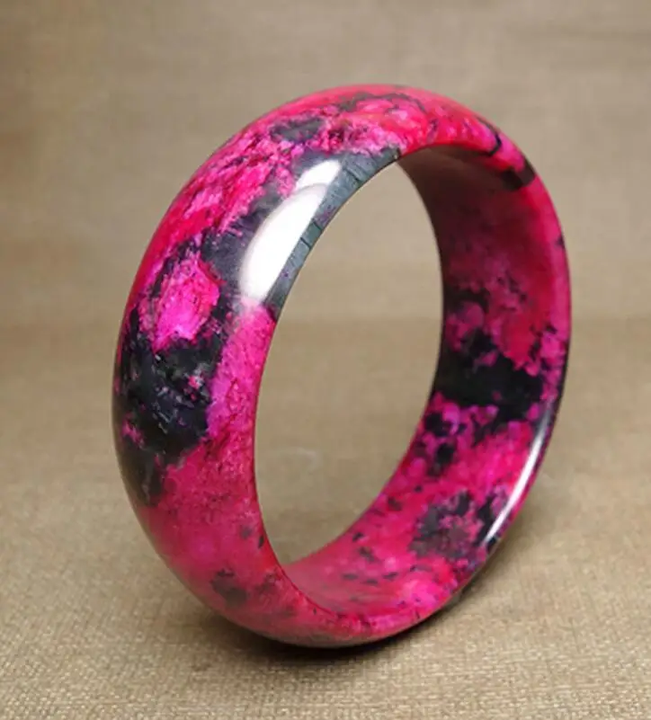 

Real Jades Bangles Women Natural Rose Red Peach Blossom Jade Stone Bangle For Girlfriend Mom Gifts Lucky Amulet Bracelets