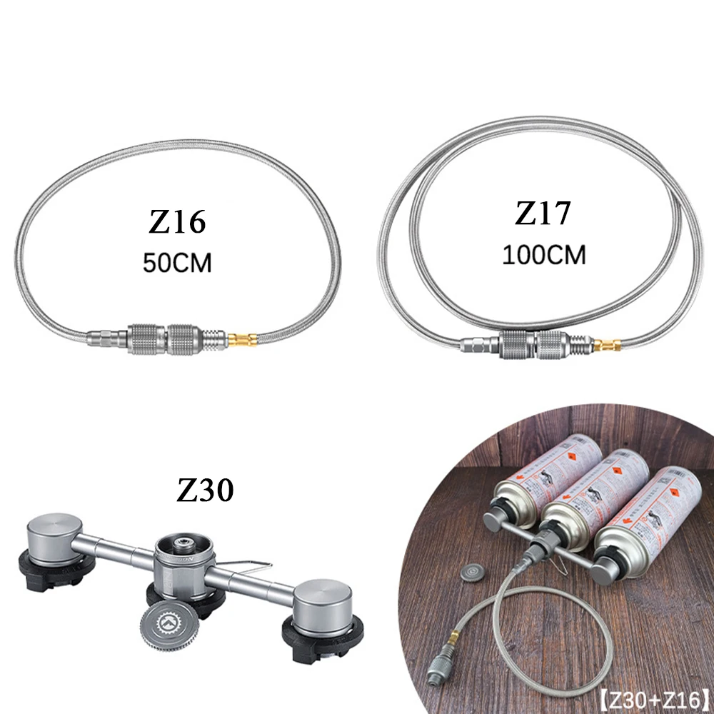 3 In 1 Butane Adapter with Extension Hose Split Type Furnace Gas Cartridge Head Conversion Nozzle Bottle | Спорт и развлечения