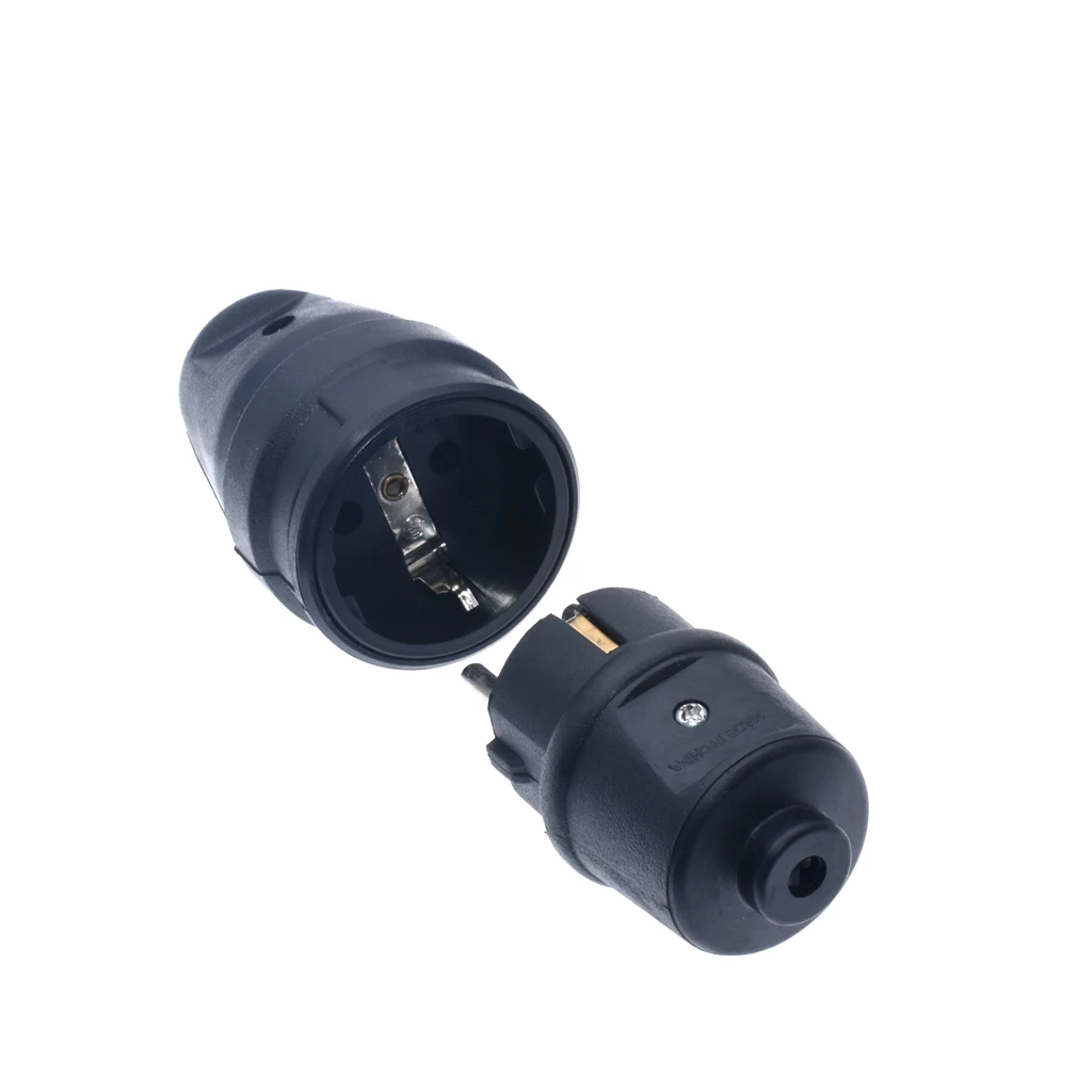 Европейская немецкая Водонепроницаемая электрическая резиновая вилка и розетка