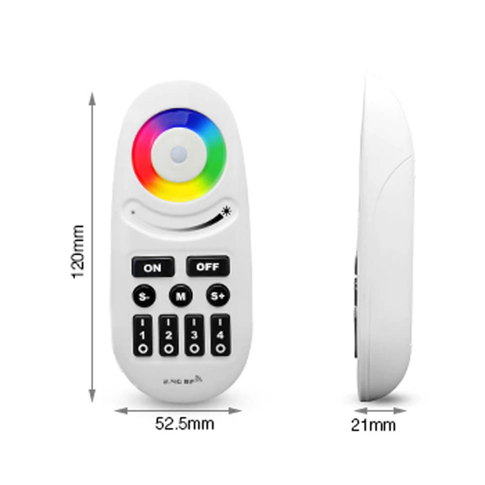 

Milight FUT095 LED Controller RGBW Wireless 2.4GHz RF 4 zones Touch Screen Remote Control for RGBW Led Strip Bulb