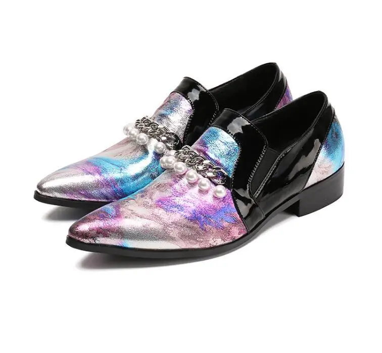 Модные повседневные кожаные туфли в деловом стиле Мужские модельные вечерние