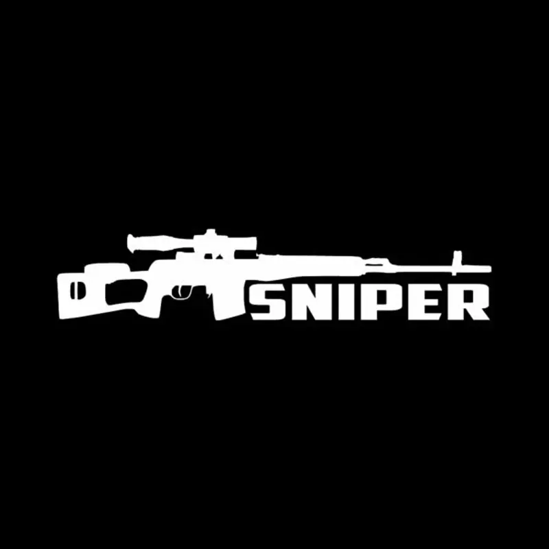 

Car Sticker Car Styling Personality Gun Sniper Fashion PVC Waterproof Sunscreen Window Decals 14.3cm *3CM