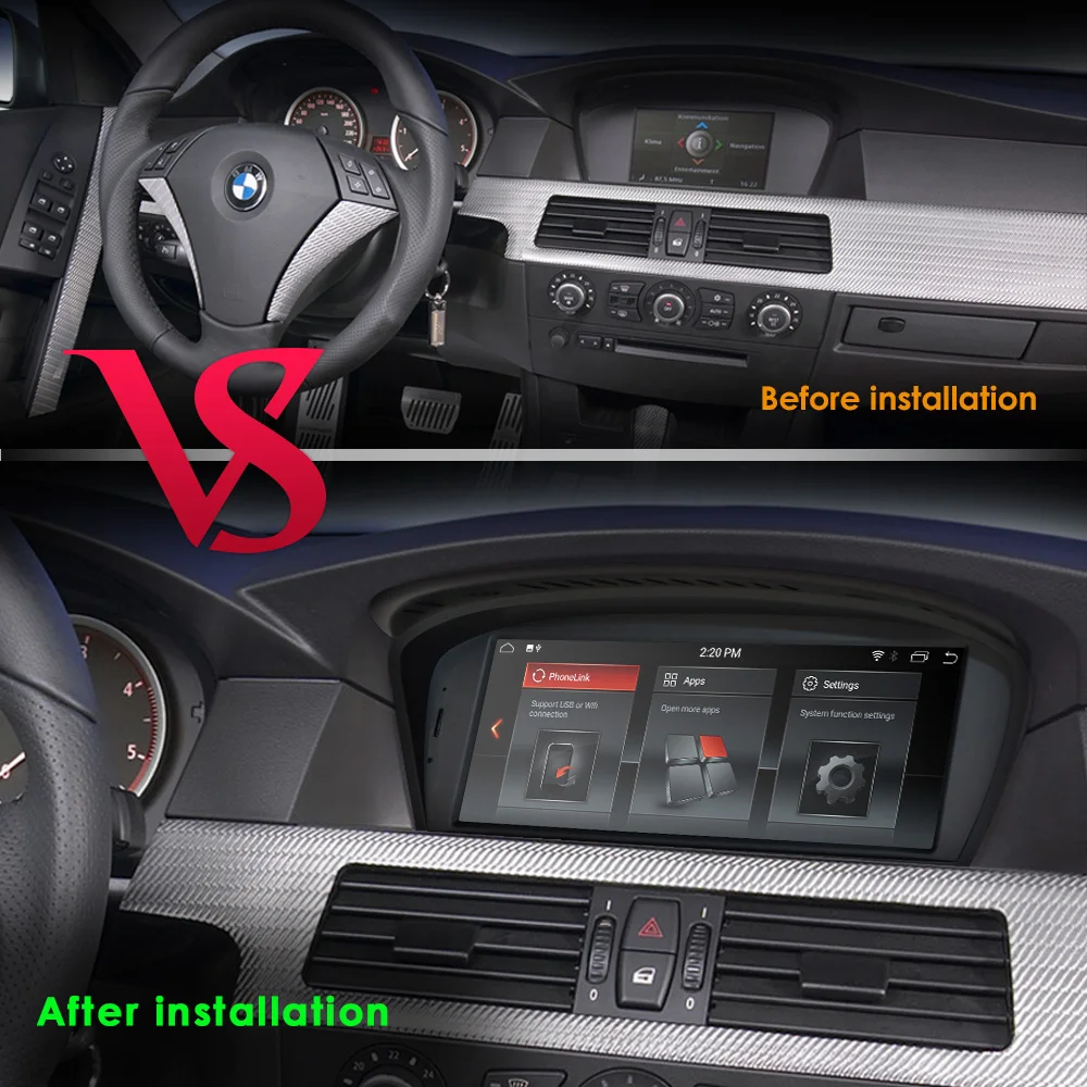 Автомобильный мультимедийный плеер с GPS Android 9 0 IPS PX6 4 Гб ОЗУ 64 ПЗУ для BMW 5 серии E60 E61