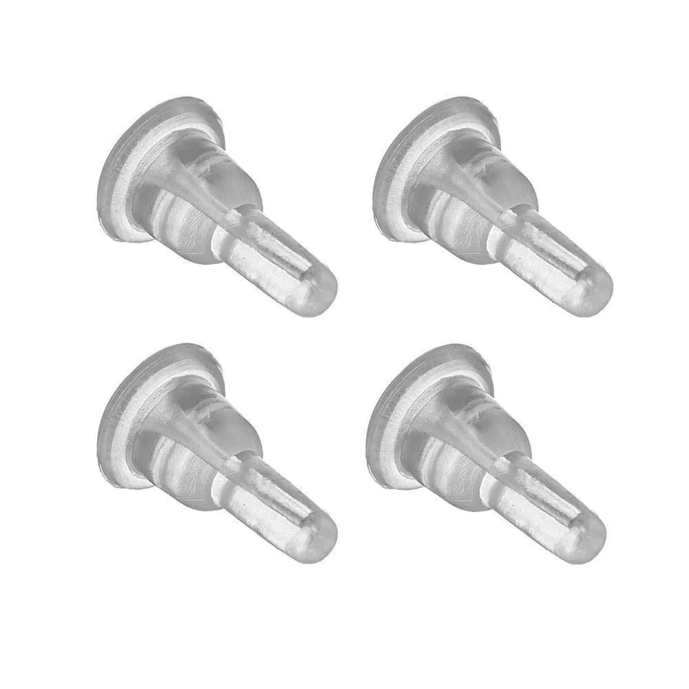 

100-200Pcs Earrings Jewelry Accessories Rubber Back Silicone Round Ear Plugging Blocked Plastic Earring Back Stoppers for DIY 1