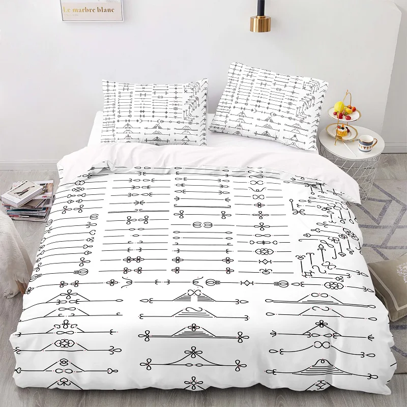 

American Style Lrregular Pattern 220260 Duvet Cover Set With Pillowcase, 173218 Quilt Cover, King Size Bedding Set