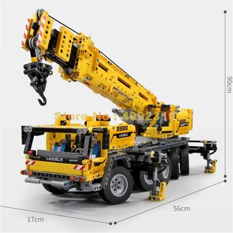 13107 2590pcs technic app управление мотором мобильный кран mk ii автомобиль строительные блоки 42009 Кирпичи Игрушка
