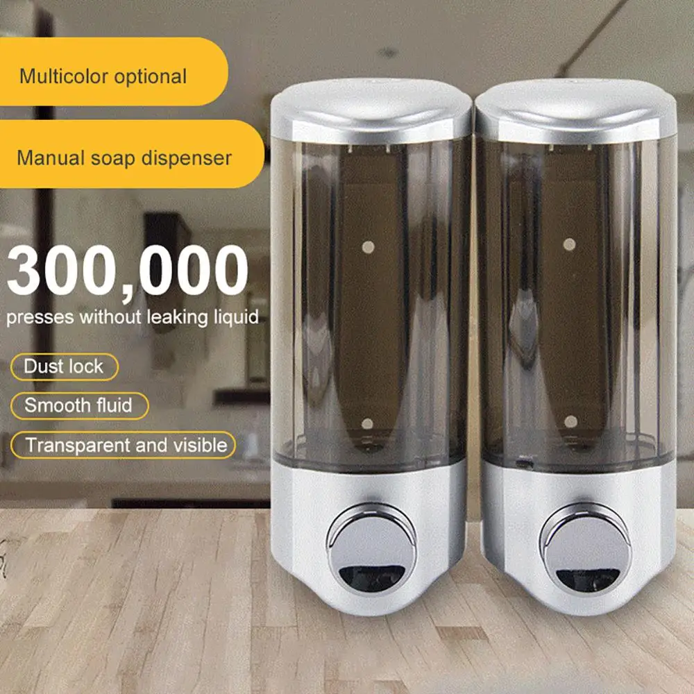 

1pcs Manual Wall-mounted Soap Dispenser for Bathroom Plastic Shower Gel Shampoo Bottle