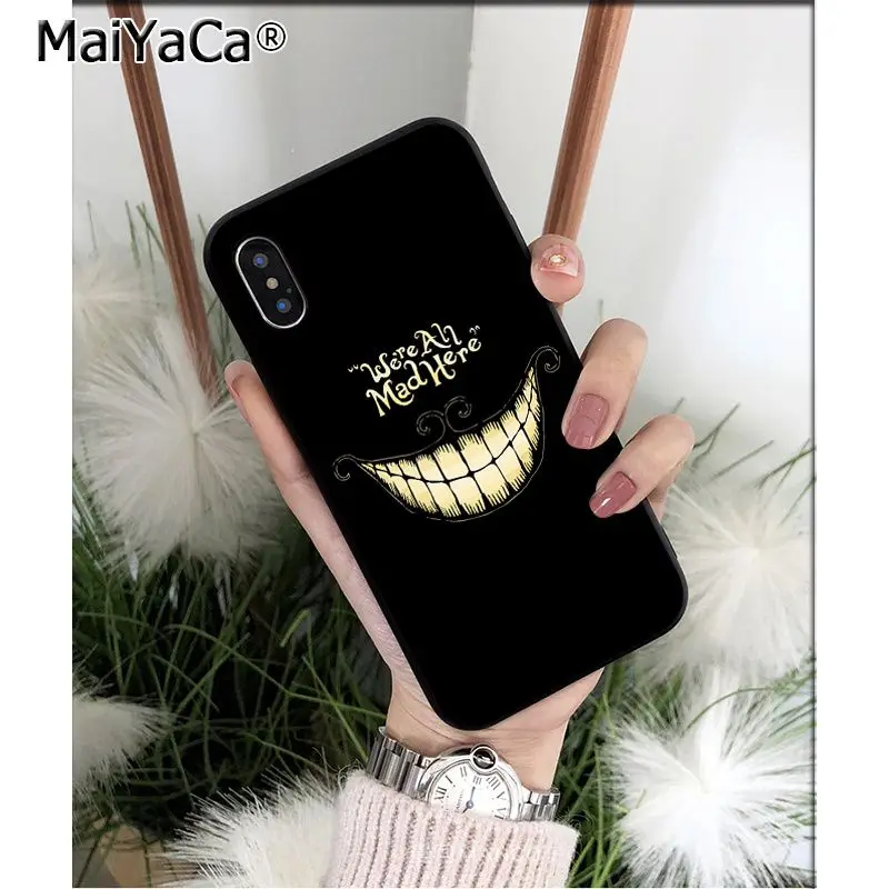 A11 Мягкий силиконовый чехол для телефона MaiYaCa Alice in Wonderland Cheshire Cat из ТПУ для iPhone 8 7 6 6S Plus X XS MAX 5 5S SE XR Mobile Cover - Цвет: A11