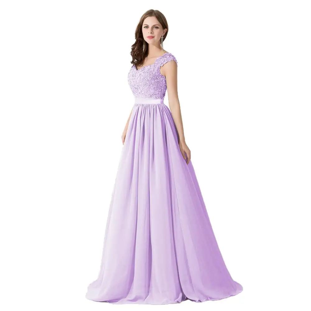 Vestido de Festa Casamento Сексуальное Прозрачное Шифоновое Кружевное Платье С Открытой Спиной Для Свадебной Вечеринки Для Подружки Невесты - Цвет: Lilac purple