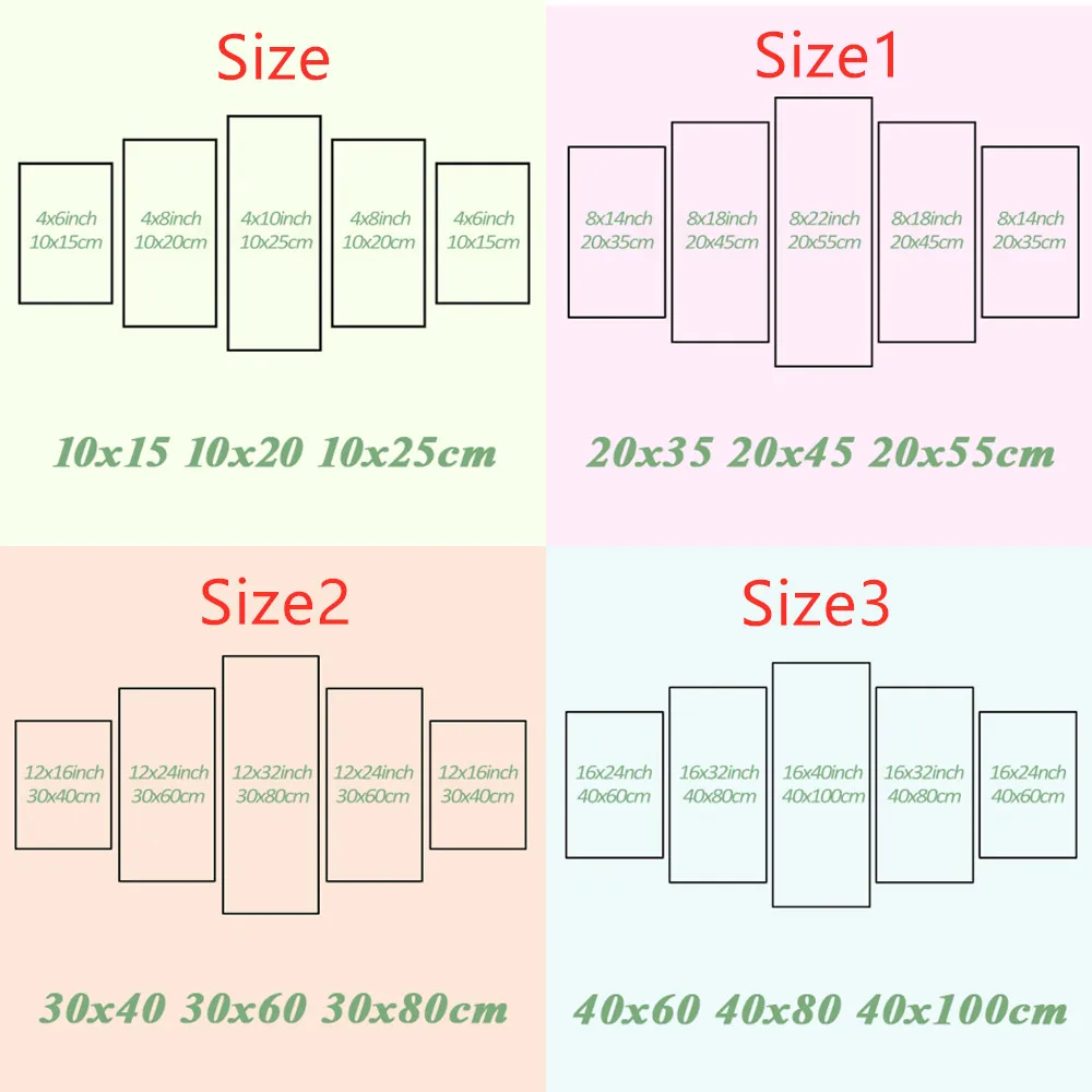 Настенный плакат на холсте домашний декор 5 шт. абстрактные картины с