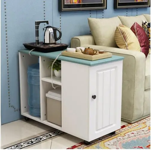 Modern minimalist sofa side cabinet coffee table Nordic light luxury corner several moving rack balcony tea tab | Мебель