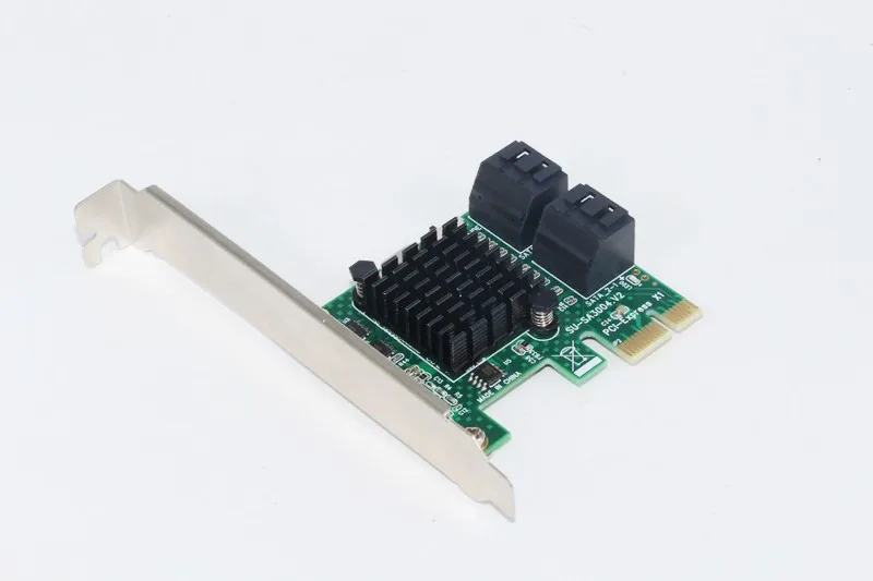 

SATA Card PCI-Express 1X to 4 Ports SATA 3.0 6Gbps Expansion Card Adapter ASMedia1061 + 1093 Chipset for PC Computer SATA3.0 NEW